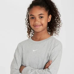Nike Big Kid Girls Crew Neck Long Sleeve Active T-Shirt