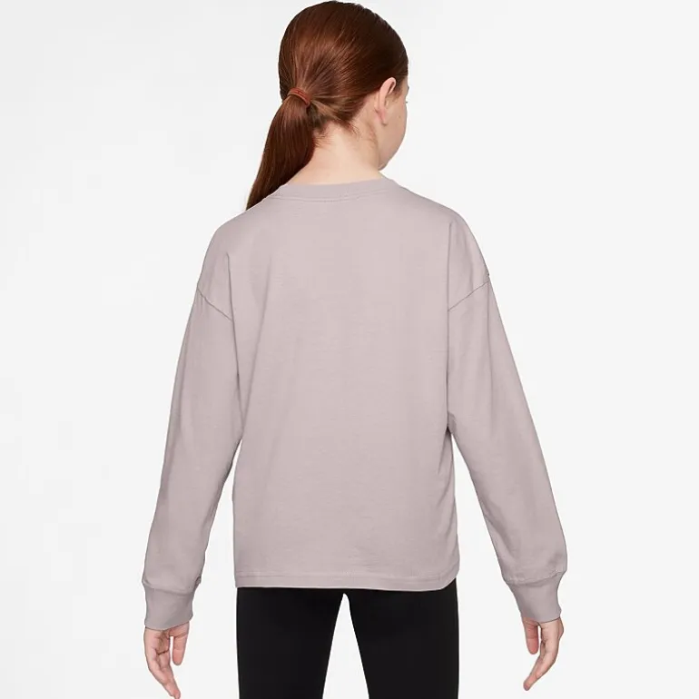 Nike Big Kid Girls Crew Neck Long Sleeve Active T-Shirt
