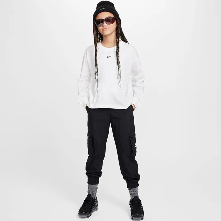 Nike Big Kid Girls Crew Neck Long Sleeve Active T-Shirt