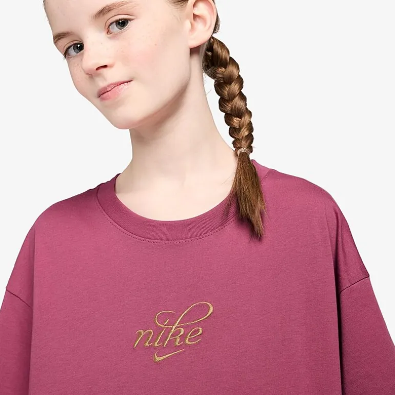 Nike Big Kid Girls Crew Neck Short Sleeve Regular Fit Graphic T-Shirt