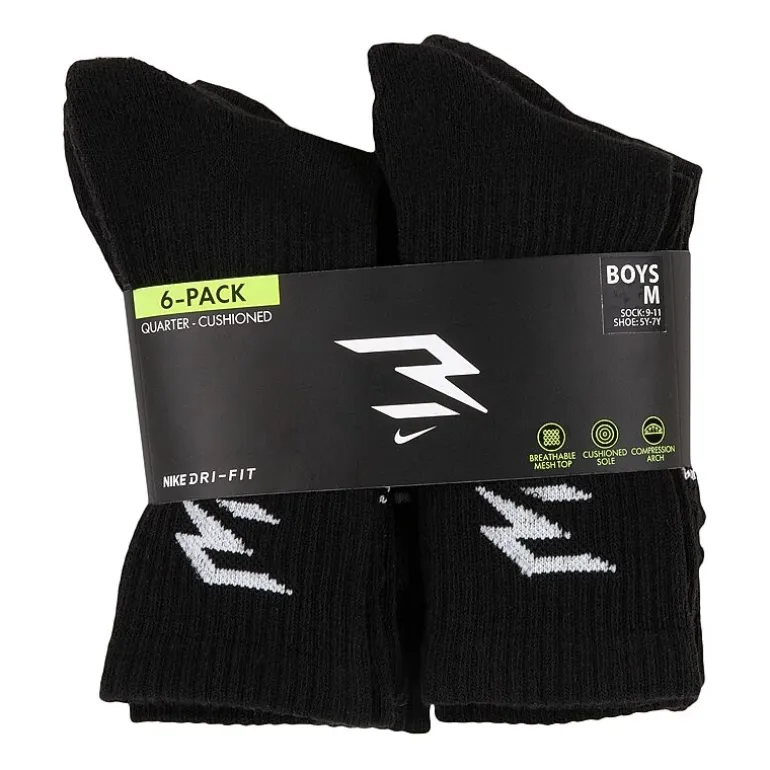 Nike 3BRAND by Russell Wilson Big Kid Boys 6 Pair Crew Socks