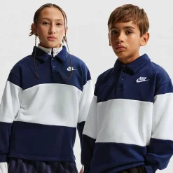 Nike Club Big Kid Boys Long Sleeve Regular Fit Spread Collar Rugby Shirt