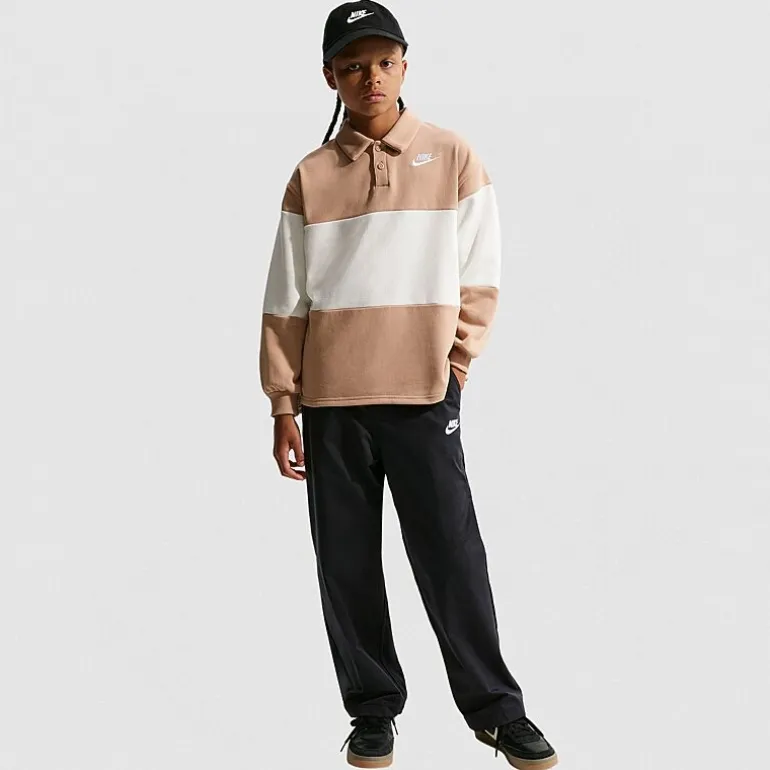 Nike Club Big Kid Boys Long Sleeve Regular Fit Spread Collar Rugby Shirt