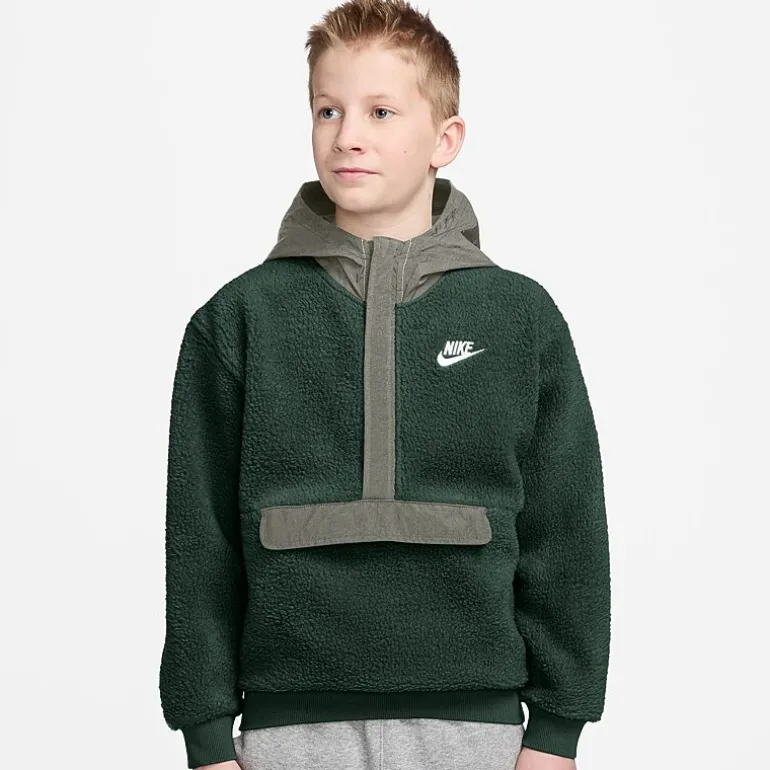 Nike Club Big Kid Unisex Long Sleeve Fleece Active Hoodie