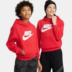 Nike Club Big Kid Unisex Long Sleeve Fleece Active Hoodie