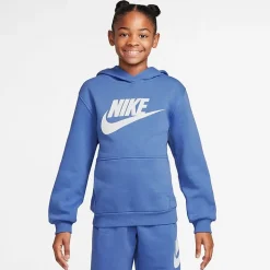 Nike Club Big Kid Unisex Long Sleeve Fleece Active Hoodie