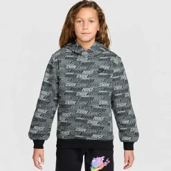 Nike Club Big Kid Unisex Long Sleeve Fleece Active Hoodie