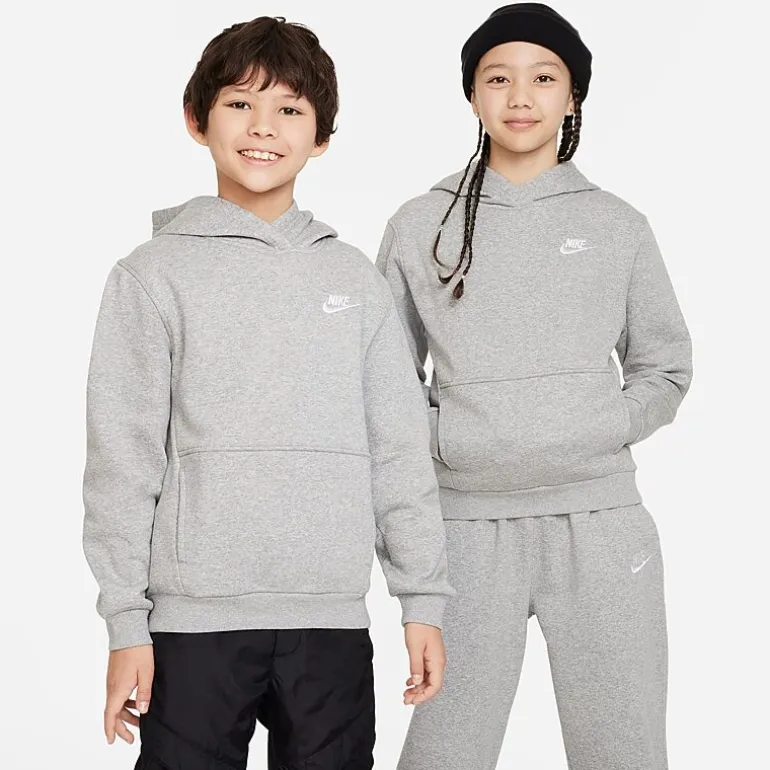 Nike Club Big Kid Unisex Long Sleeve Fleece Active Hoodie