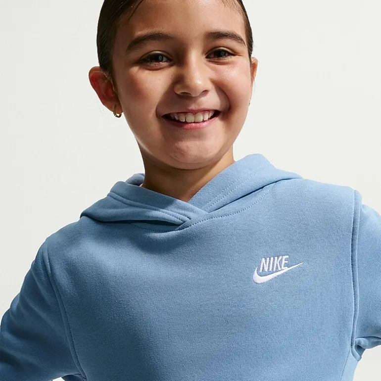 Nike Club Big Kid Unisex Long Sleeve Fleece Active Hoodie