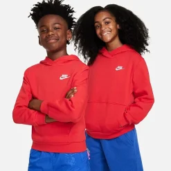 Nike Club Big Kid Unisex Long Sleeve Fleece Active Hoodie