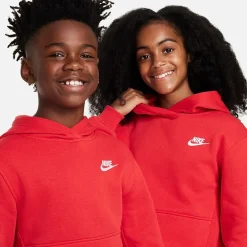 Nike Club Big Kid Unisex Long Sleeve Fleece Active Hoodie