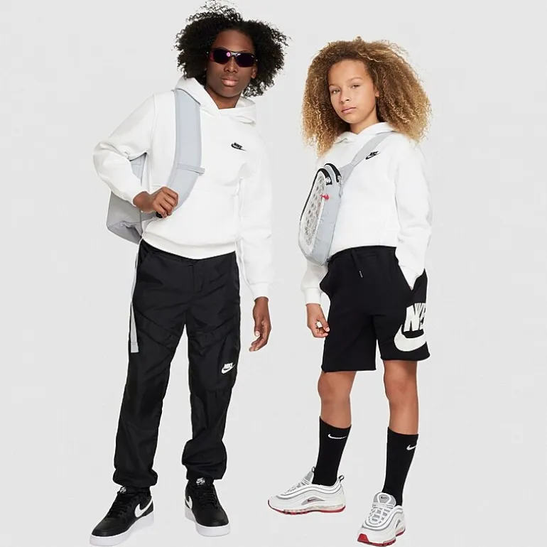 Nike Club Big Kid Unisex Long Sleeve Fleece Active Hoodie