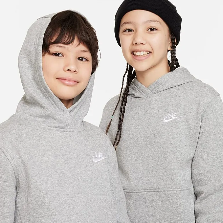 Nike Club Big Kid Unisex Long Sleeve Fleece Active Hoodie