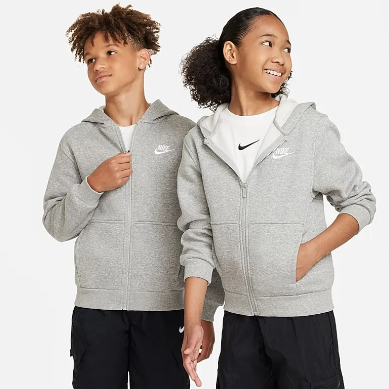 Nike Club Big Kid Unisex Long Sleeve Fleece Zipper Active Hoodie