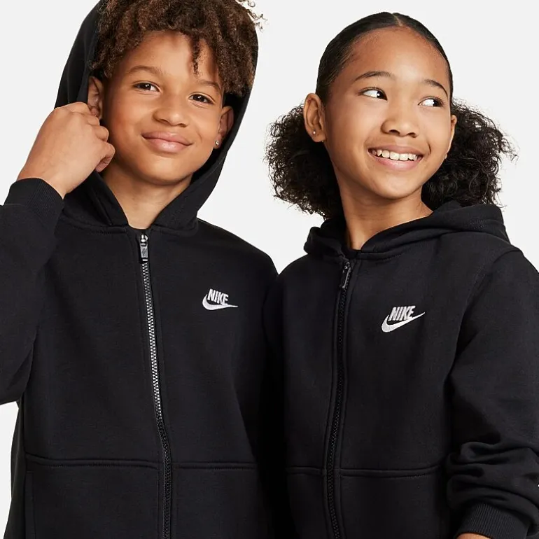 Nike Club Big Kid Unisex Long Sleeve Fleece Zipper Active Hoodie