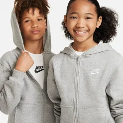 Nike Club Big Kid Unisex Long Sleeve Fleece Zipper Active Hoodie