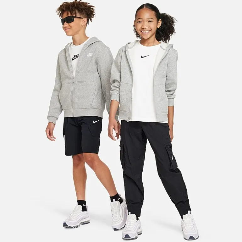 Nike Club Big Kid Unisex Long Sleeve Fleece Zipper Active Hoodie