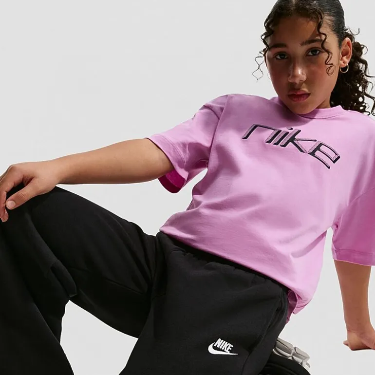 Nike Club Big Kid Unisex Wide Leg Regular Fit Fleece Sweatpant