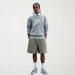 Nike Club Fleece Mens Crew Neck Long Sleeve Big and Tall Sweatshirt