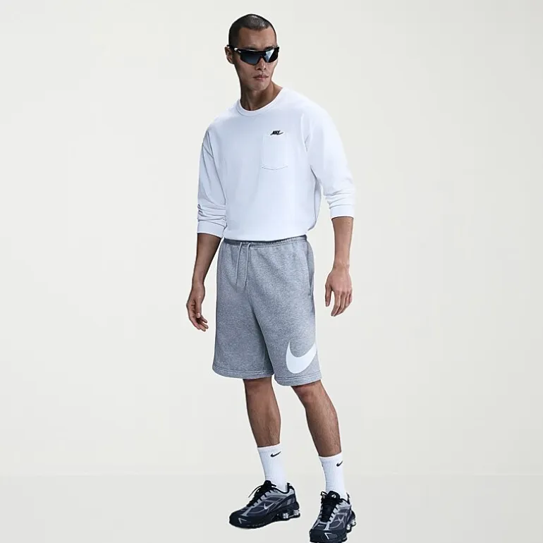 Nike Club Fleece Mens Mid Rise 11" Basketball Short