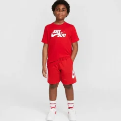 Nike Club Just Do It Big Kid Unisex Crew Neck Short Sleeve Regular Fit Graphic T-Shirt