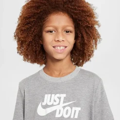 Nike Club Just Do It Big Kid Unisex Crew Neck Short Sleeve Regular Fit Graphic T-Shirt