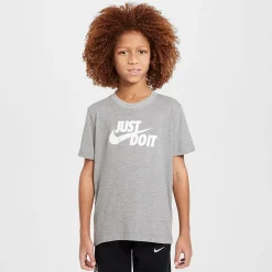 Nike Club Just Do It Big Kid Unisex Crew Neck Short Sleeve Regular Fit Graphic T-Shirt