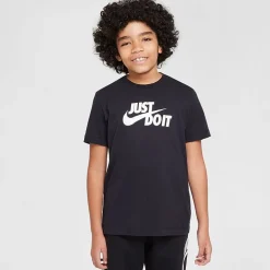 Nike Club Just Do It Big Kid Unisex Crew Neck Short Sleeve Regular Fit Graphic T-Shirt