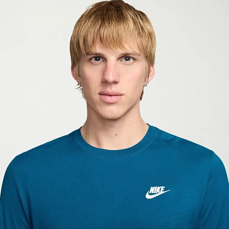 Nike Club Mens Crew Neck Long Sleeve Quick Dry Active Big and Tall T-Shirt