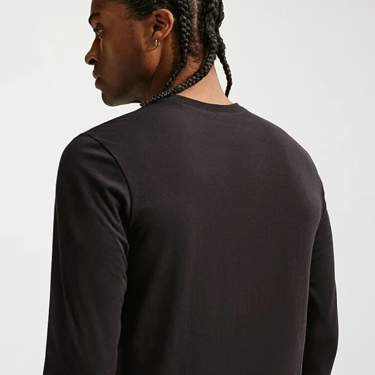 Nike Club Mens Crew Neck Long Sleeve Quick Dry Active Big and Tall T-Shirt