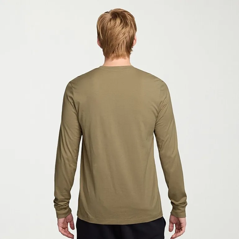 Nike Club Mens Crew Neck Long Sleeve Quick Dry Active Big and Tall T-Shirt