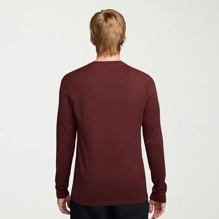Nike Club Mens Crew Neck Long Sleeve Quick Dry Active Big and Tall T-Shirt