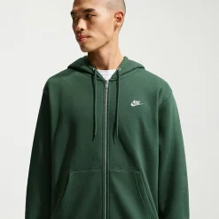 Nike Club Mens Long Sleeve Fleece Zipper Active Hoodie