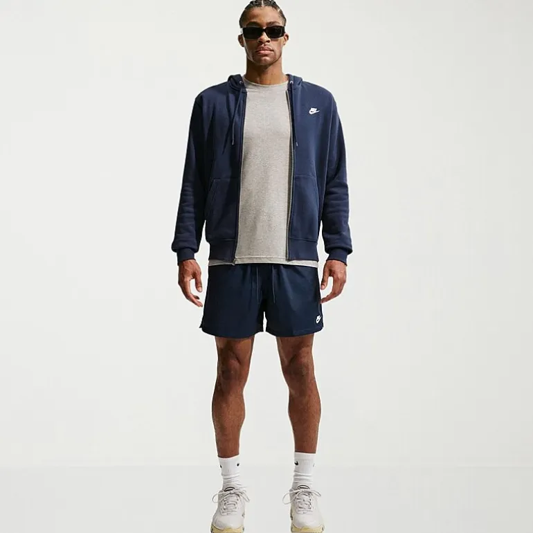 Nike Club Mens Long Sleeve Fleece Zipper Active Hoodie