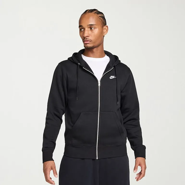 Nike Club Mens Long Sleeve Fleece Zipper Active Hoodie