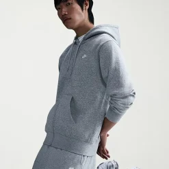 Nike Club Mens Long Sleeve Fleece Zipper Active Hoodie