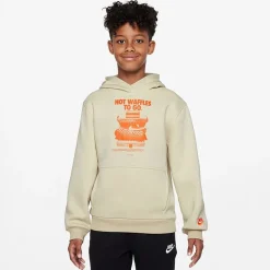 Nike Club Waffle Big Kid Unisex Long Sleeve Fleece Active Hoodie