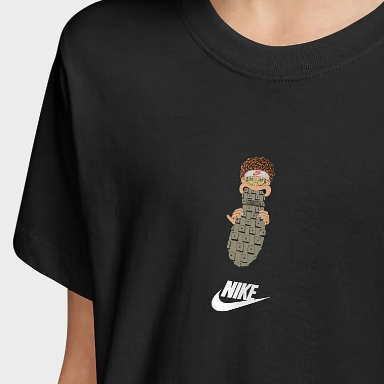 Nike Club Waffle Big Kid Unisex Crew Neck Short Sleeve Regular Fit Graphic T-Shirt