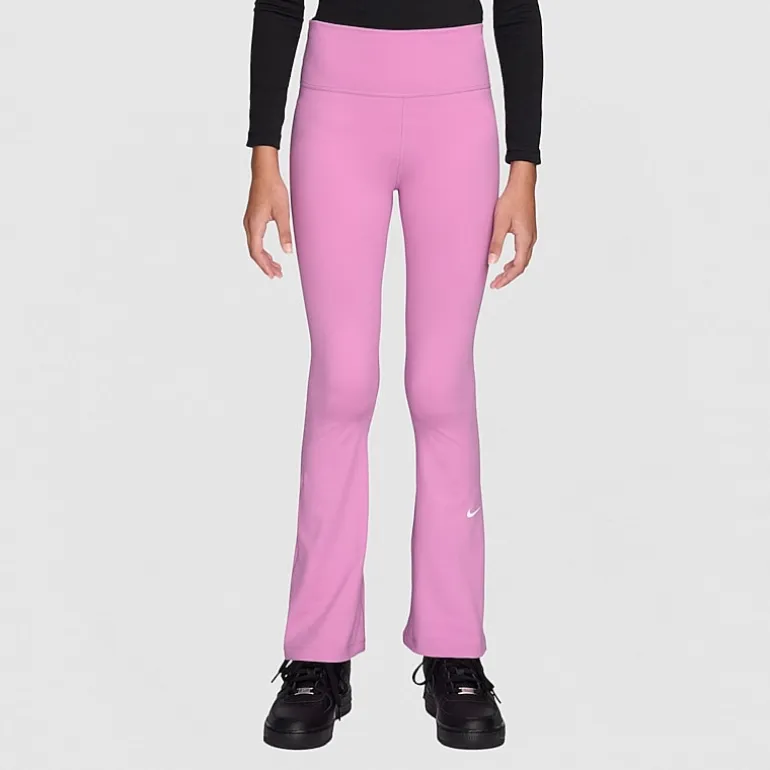 Nike Dri-Fit One Big Kid Girls High Rise Knit Active Flare Full Length Leggings