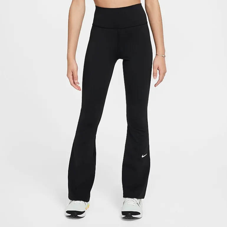 Nike Dri-Fit One Big Kid Girls High Rise Knit Active Flare Full Length Leggings