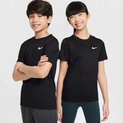 Nike Dri-Fit Swoosh Big Kid Unisex Crew Neck Short Sleeve Active T-Shirt