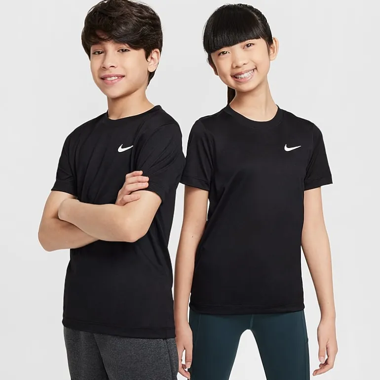 Nike Dri-Fit Swoosh Big Kid Unisex Crew Neck Short Sleeve Active T-Shirt