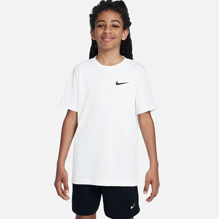Nike Dri-Fit Swoosh Big Kid Unisex Crew Neck Short Sleeve Active T-Shirt