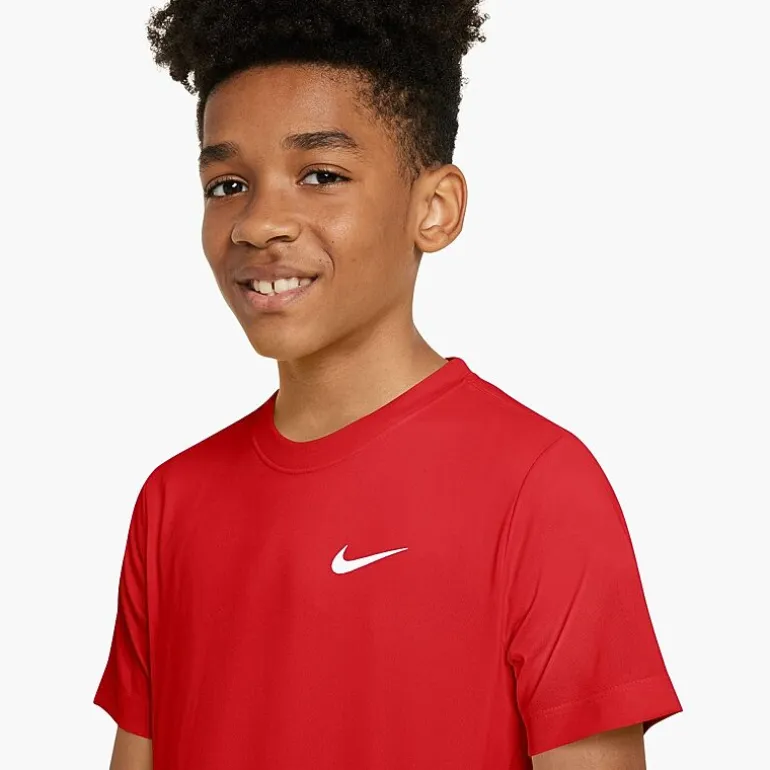 Nike Dri-Fit Swoosh Big Kid Unisex Crew Neck Short Sleeve Active T-Shirt