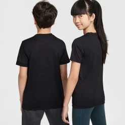 Nike Dri-Fit Swoosh Big Kid Unisex Crew Neck Short Sleeve Active T-Shirt