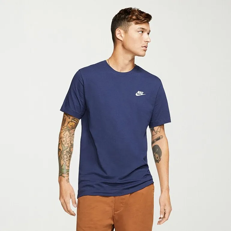 Nike Embroidered Logo Mens Crew Neck Short Sleeve Embroidered Active T-Shirt