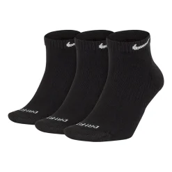 Nike Everday Plus Cushioned Unisex Adult Breathable Multi-Pack 3 Pair Low Cut Socks