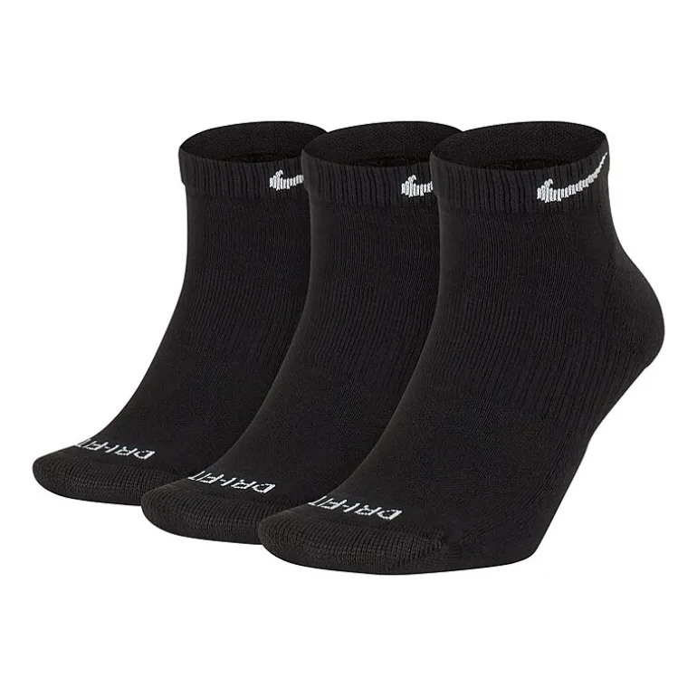 Nike Everday Plus Cushioned Unisex Adult Breathable Multi-Pack 3 Pair Low Cut Socks