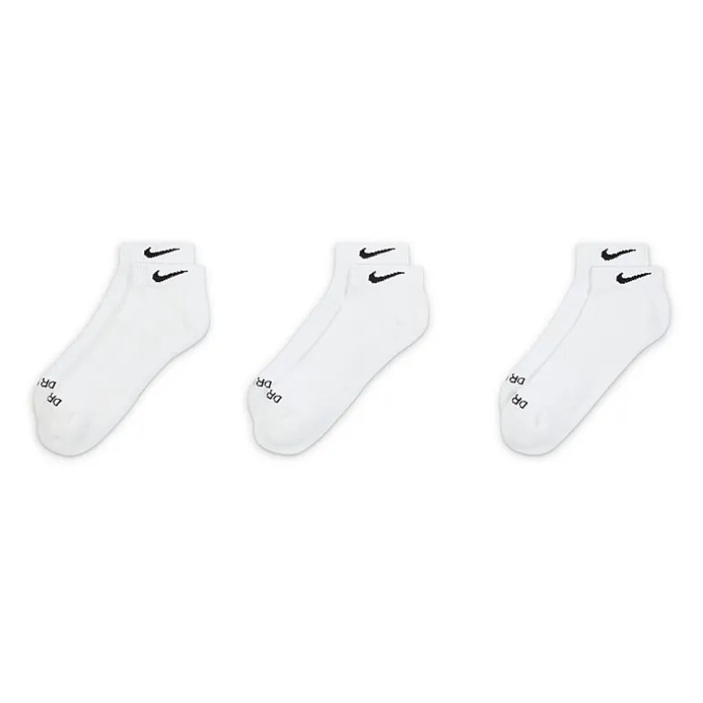 Nike Everday Plus Cushioned Unisex Adult Breathable Multi-Pack 3 Pair Low Cut Socks