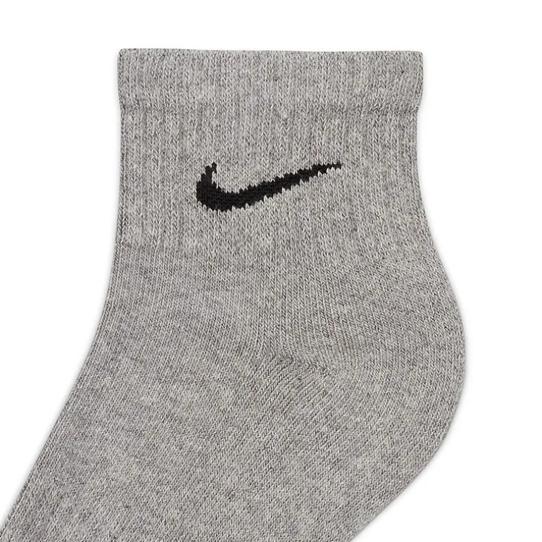 Nike Everyday Cushioned Unisex Adult Multi-Pack 6 Pair Quarter Ankle Socks
